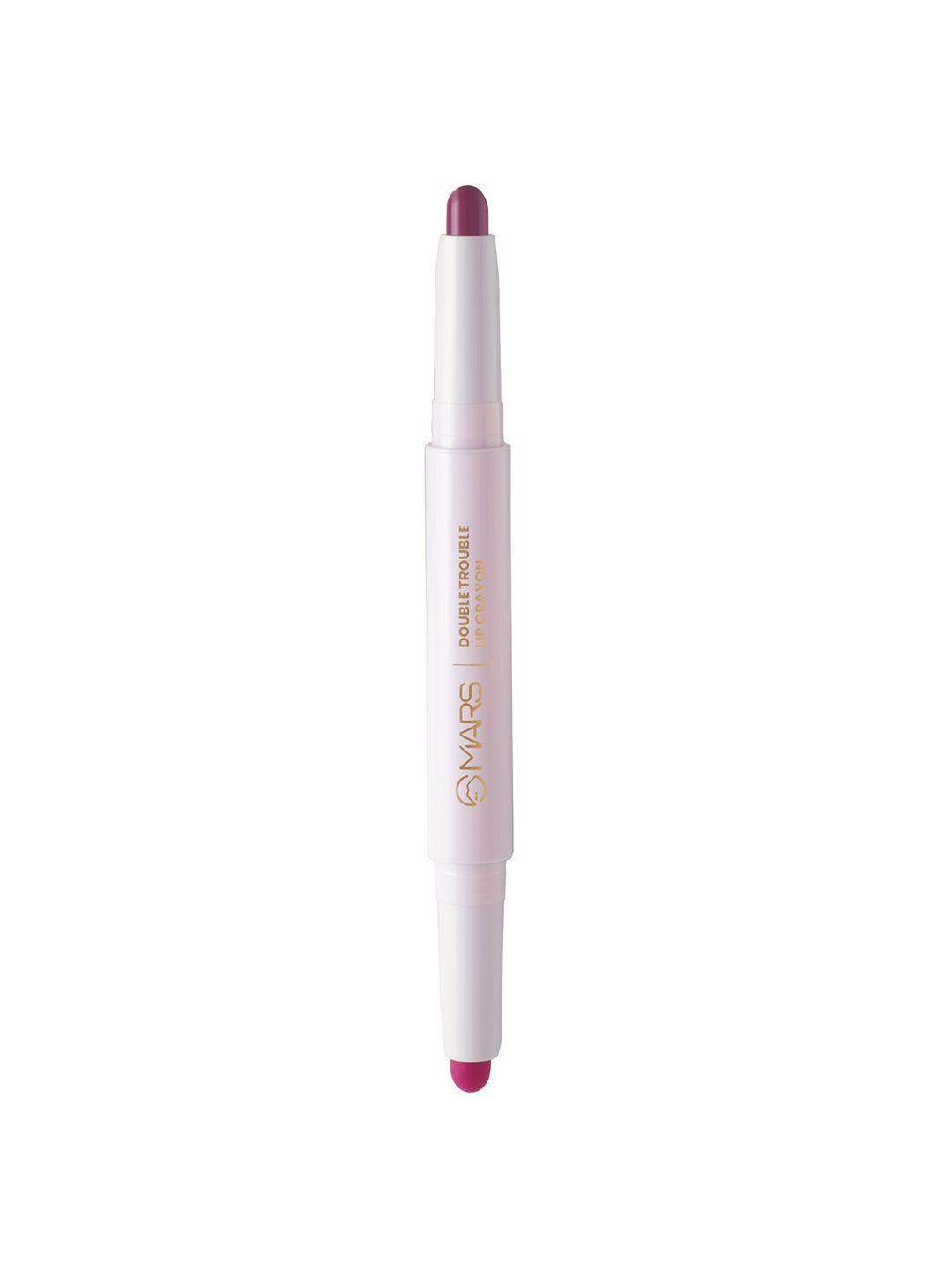 mars double trouble ultra smooth lip crayon - red brownie 09