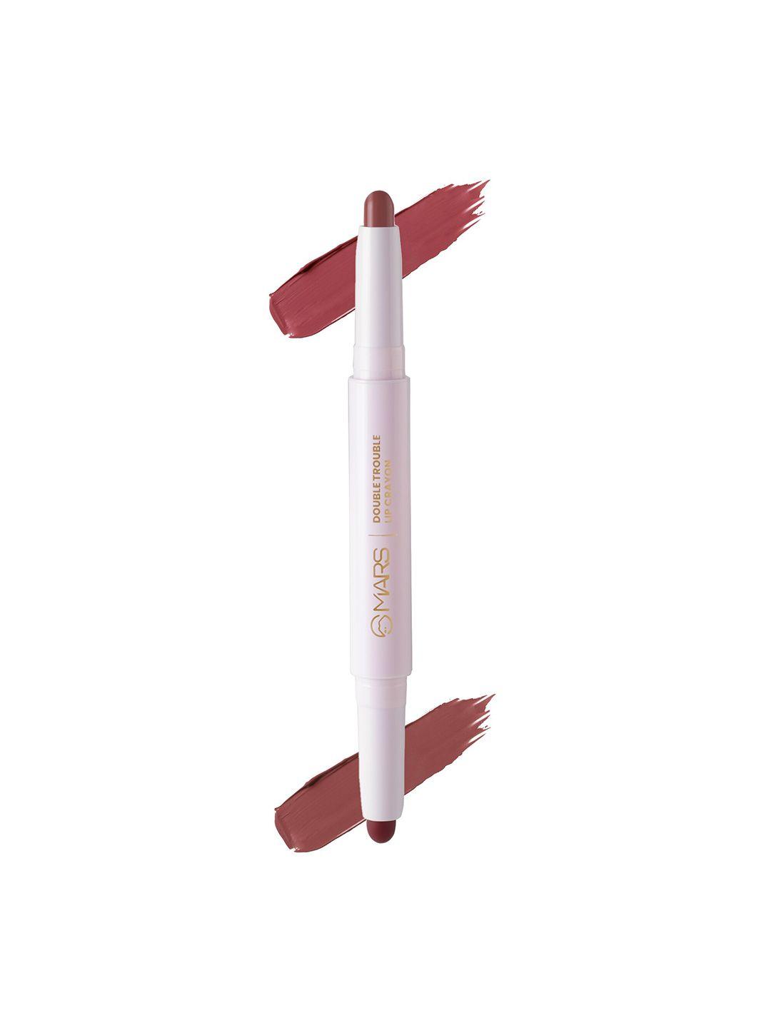 mars double trouble ultra smooth lip crayon - woody walnut 04