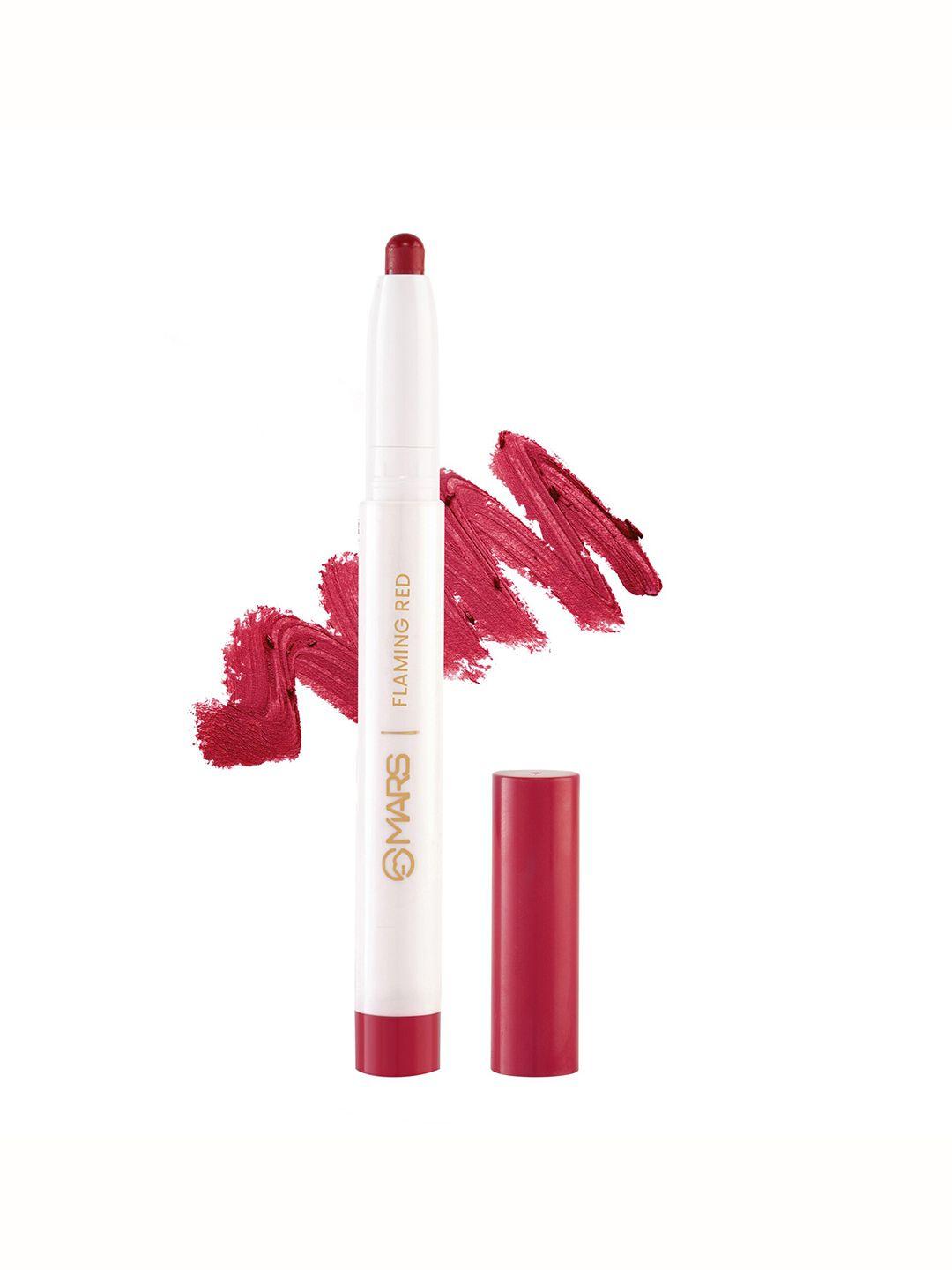 mars non-transfer long-lasting poppins rotating matte lipstick 1.3gm - flaming red 19