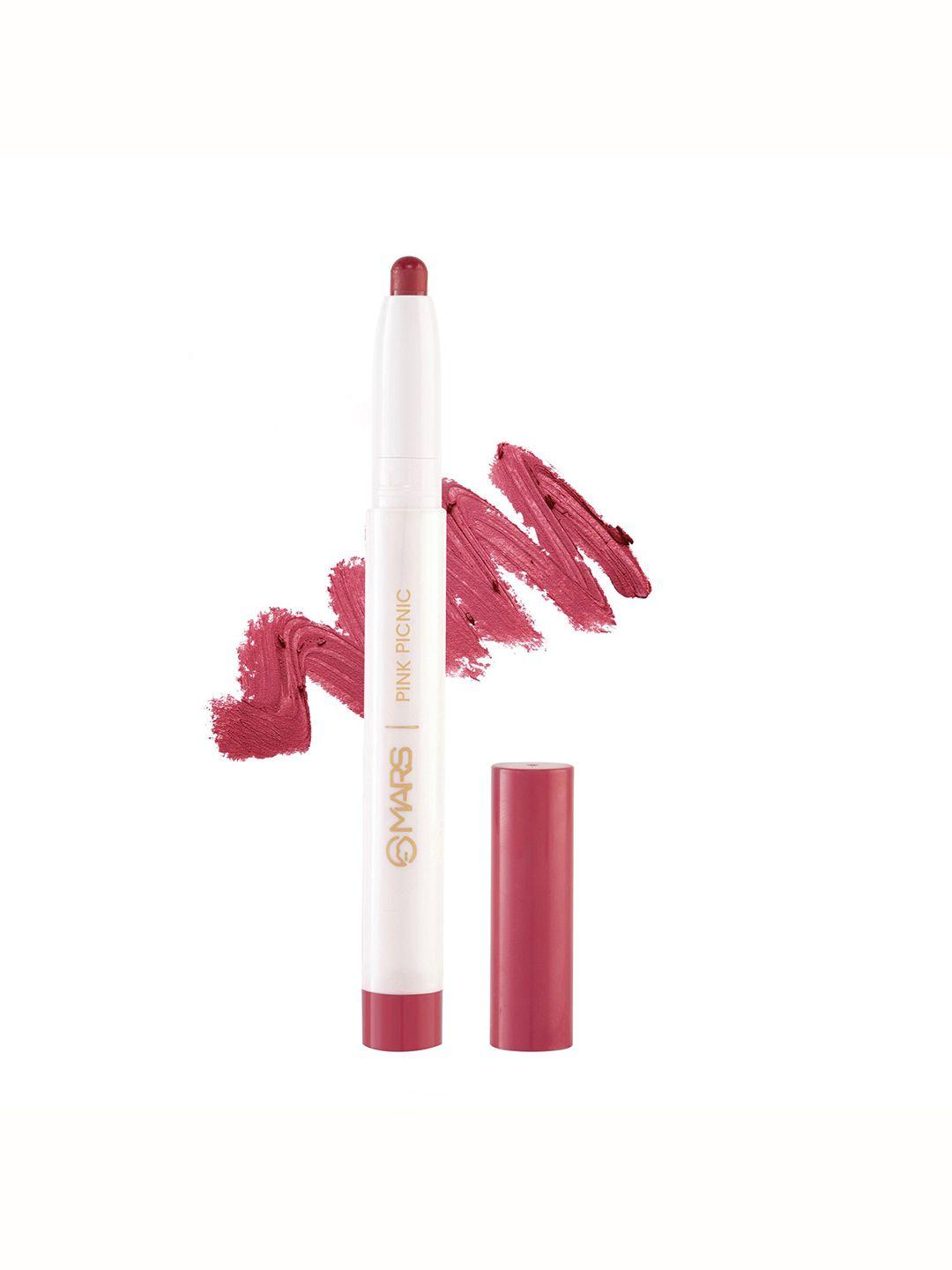 mars non-transfer long lasting poppins rotating matte lipstick 1.3gm - pink picnic 16