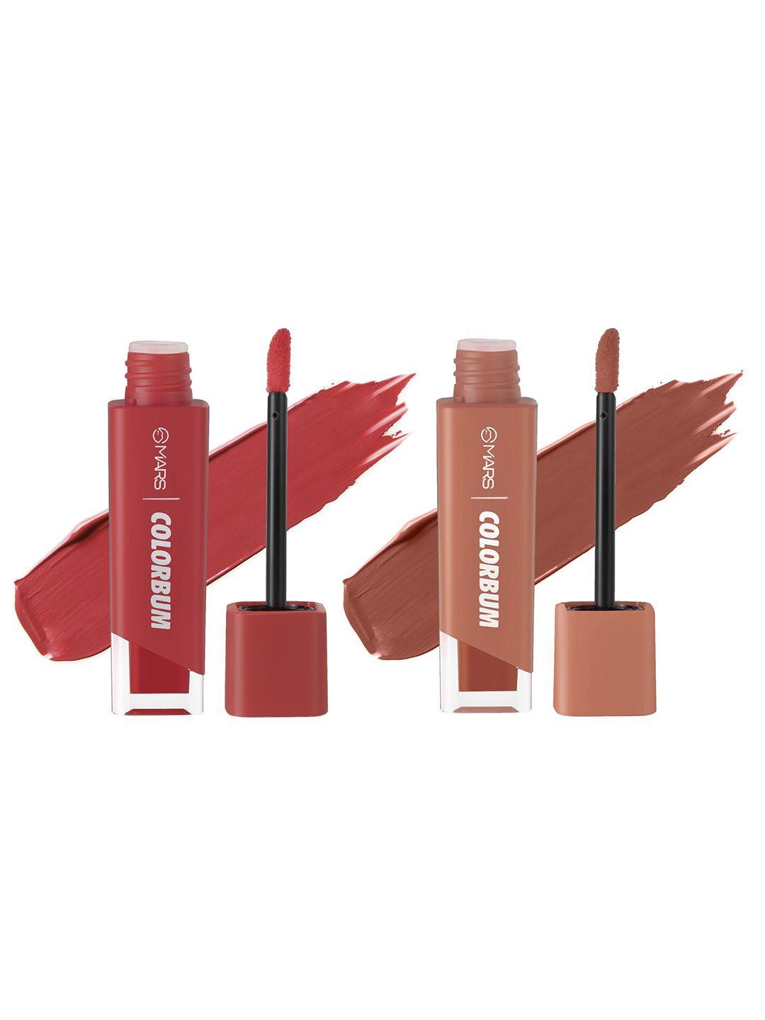 mars set of 2 colorbum liquid matte lipstick 5.5ml each - scarlet seoul 02 & rusty rome 07