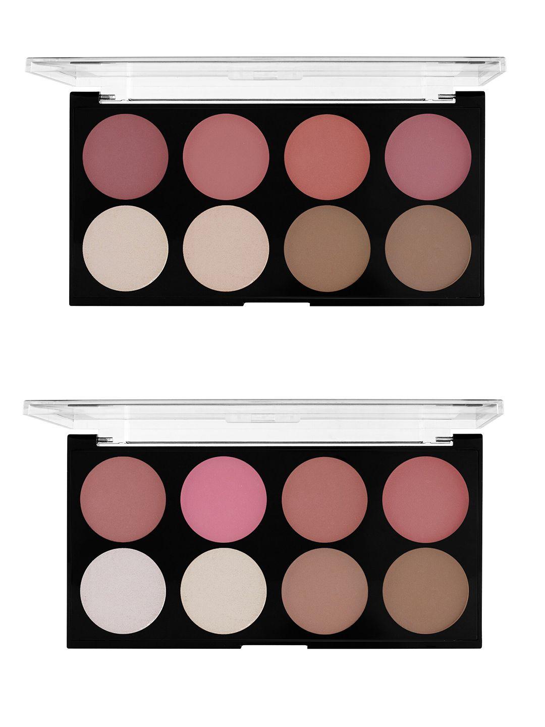 mars set of 2 fantasy matte blusher palette with highlighter and bronzer - 20g each -01-02