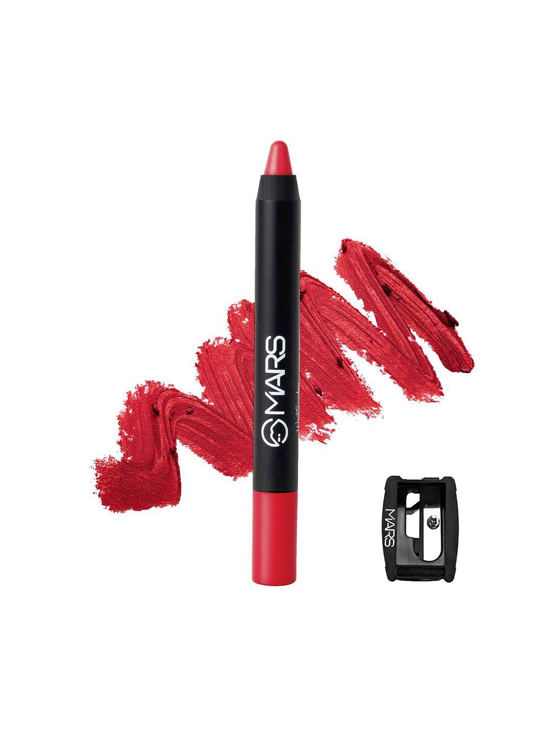 mars won't budge won't smudge lip crayon lipstick with sharpner  - 3.5gm -i love myself 01