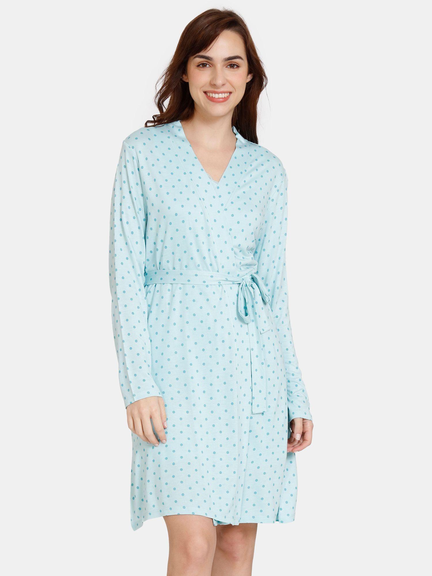 marshmallow knit cotton robe - plume