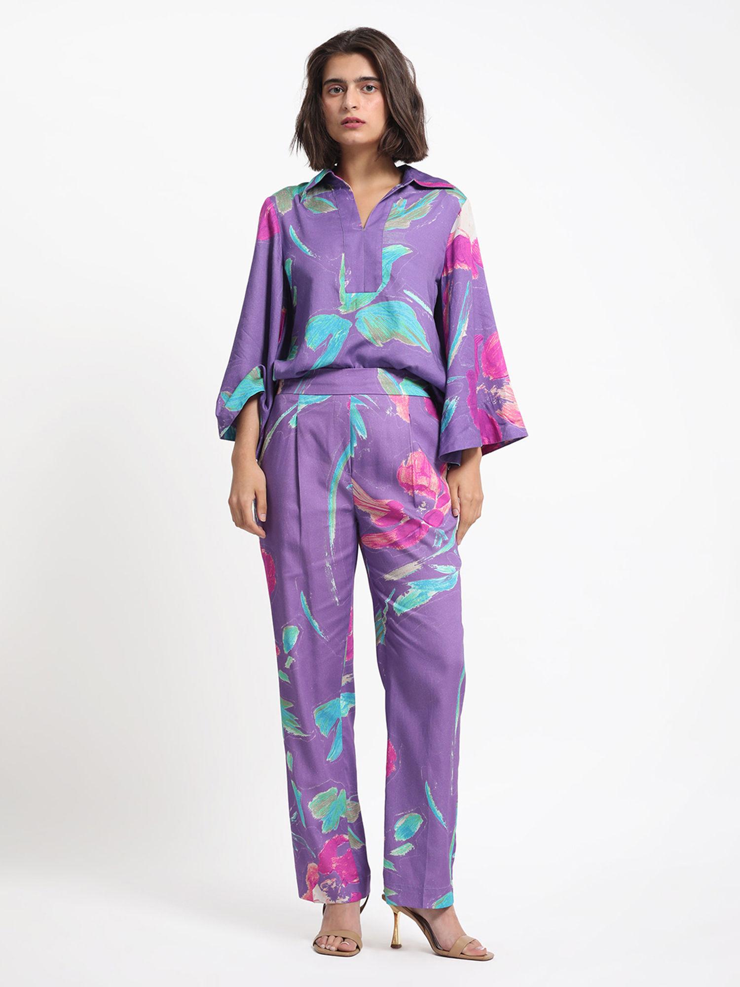 martin vibrant printed trousers