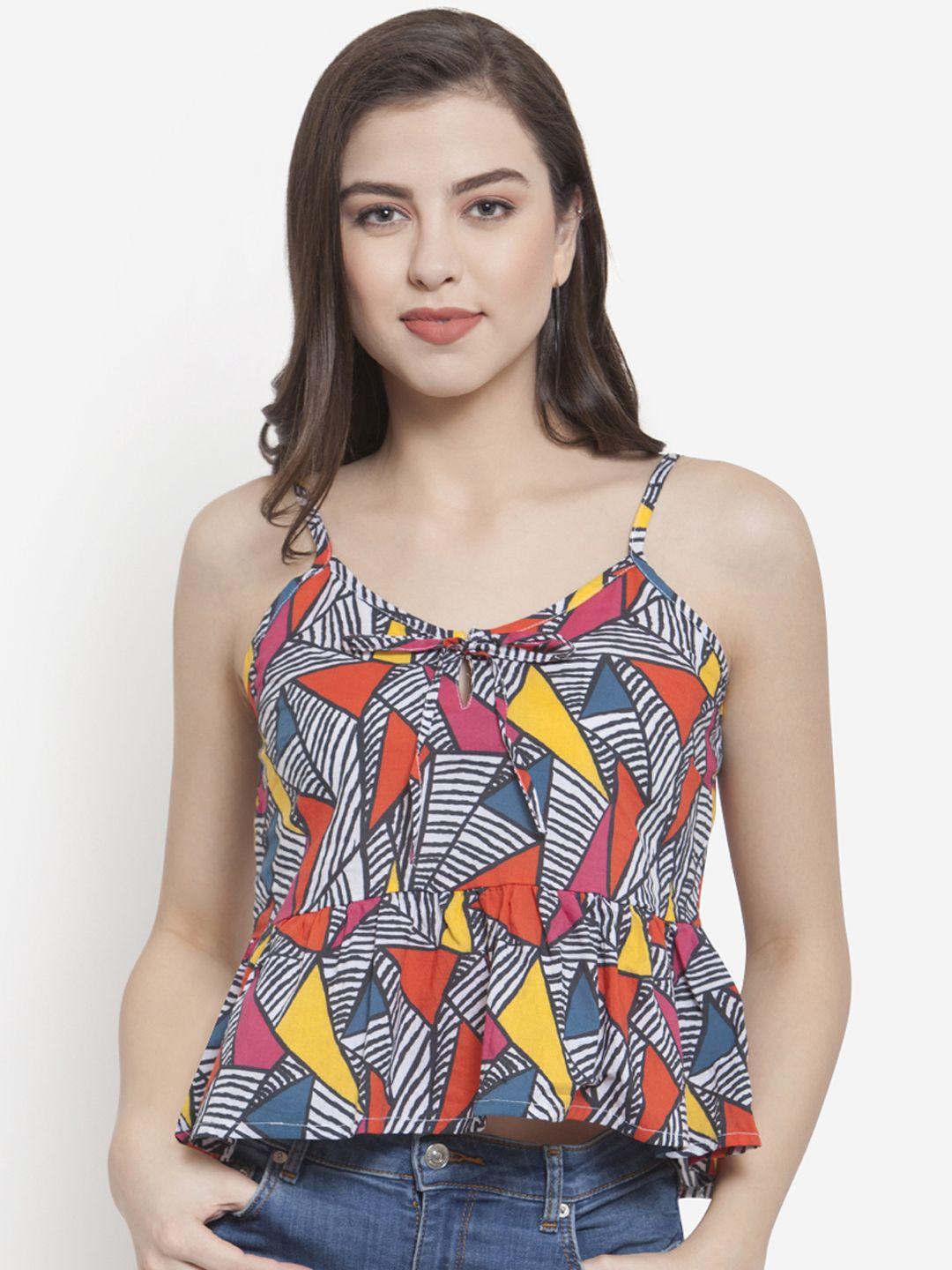 martini women red printed peplum top