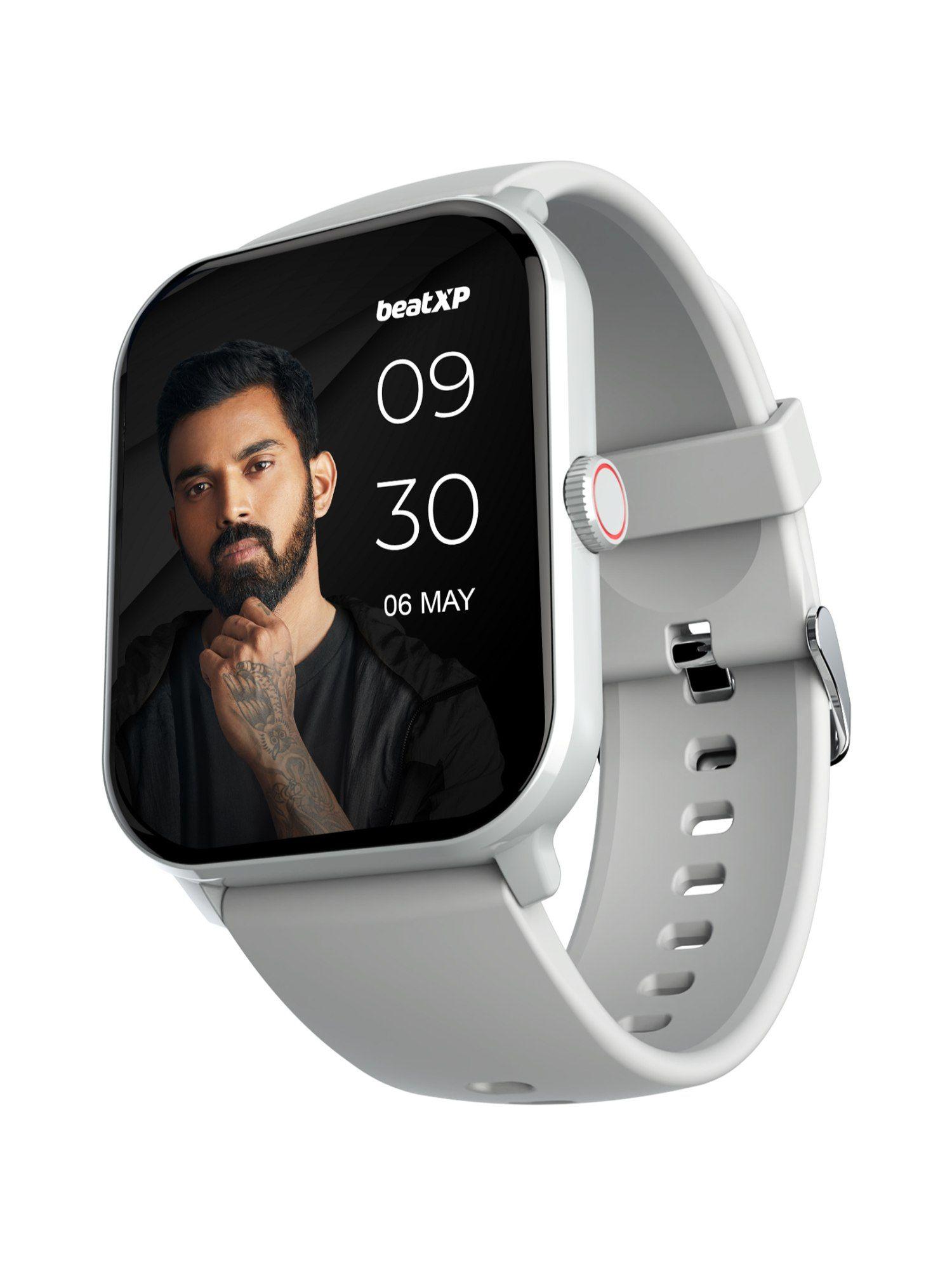 marv neo 1.85 inch (4.7 cm) hd screen 240*280px one-tap bt 5.1 calling smartwatch (grey strap)