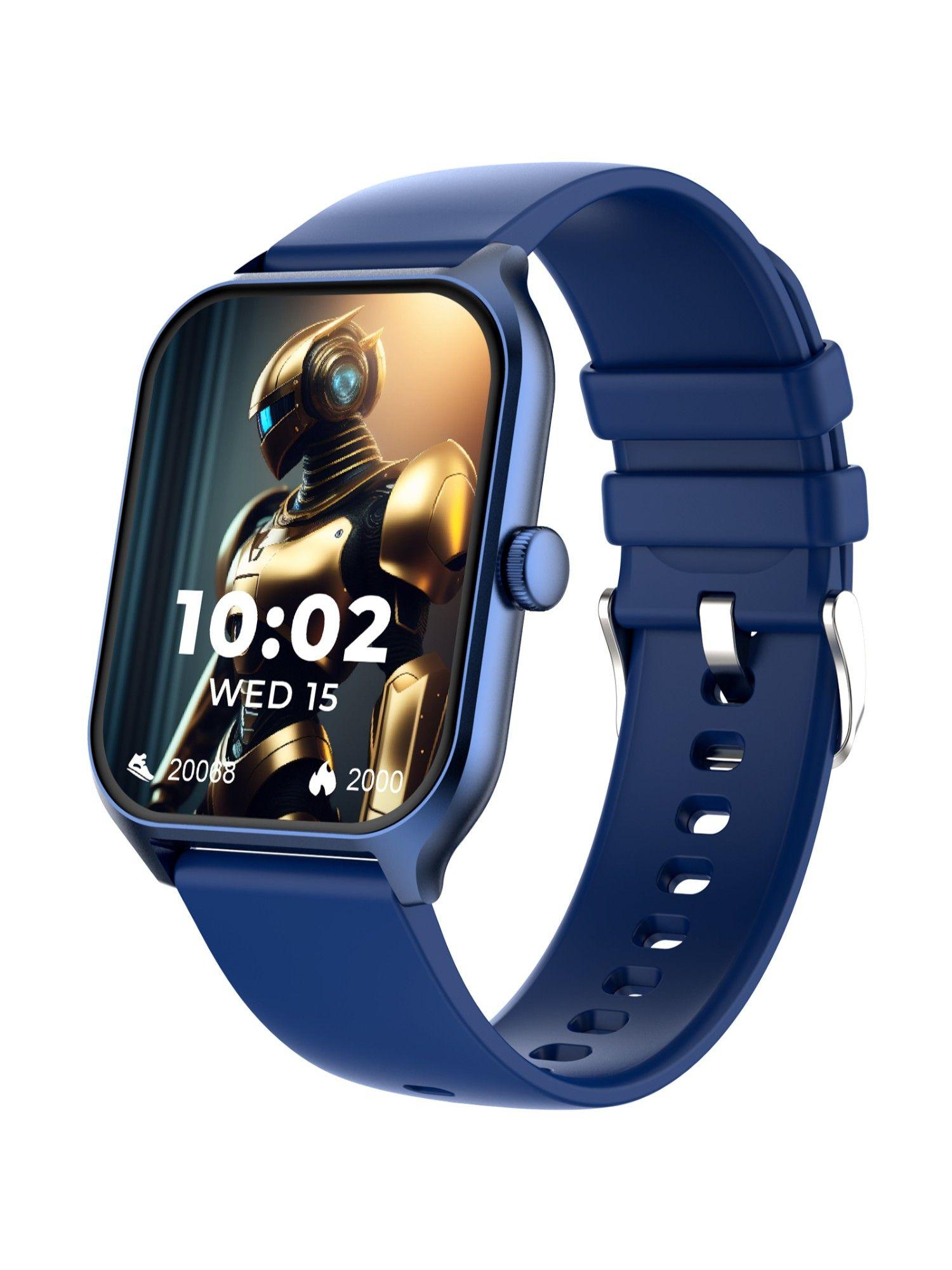 marv sense 1.96'' hd display bluetooth calling smartwatch - blue