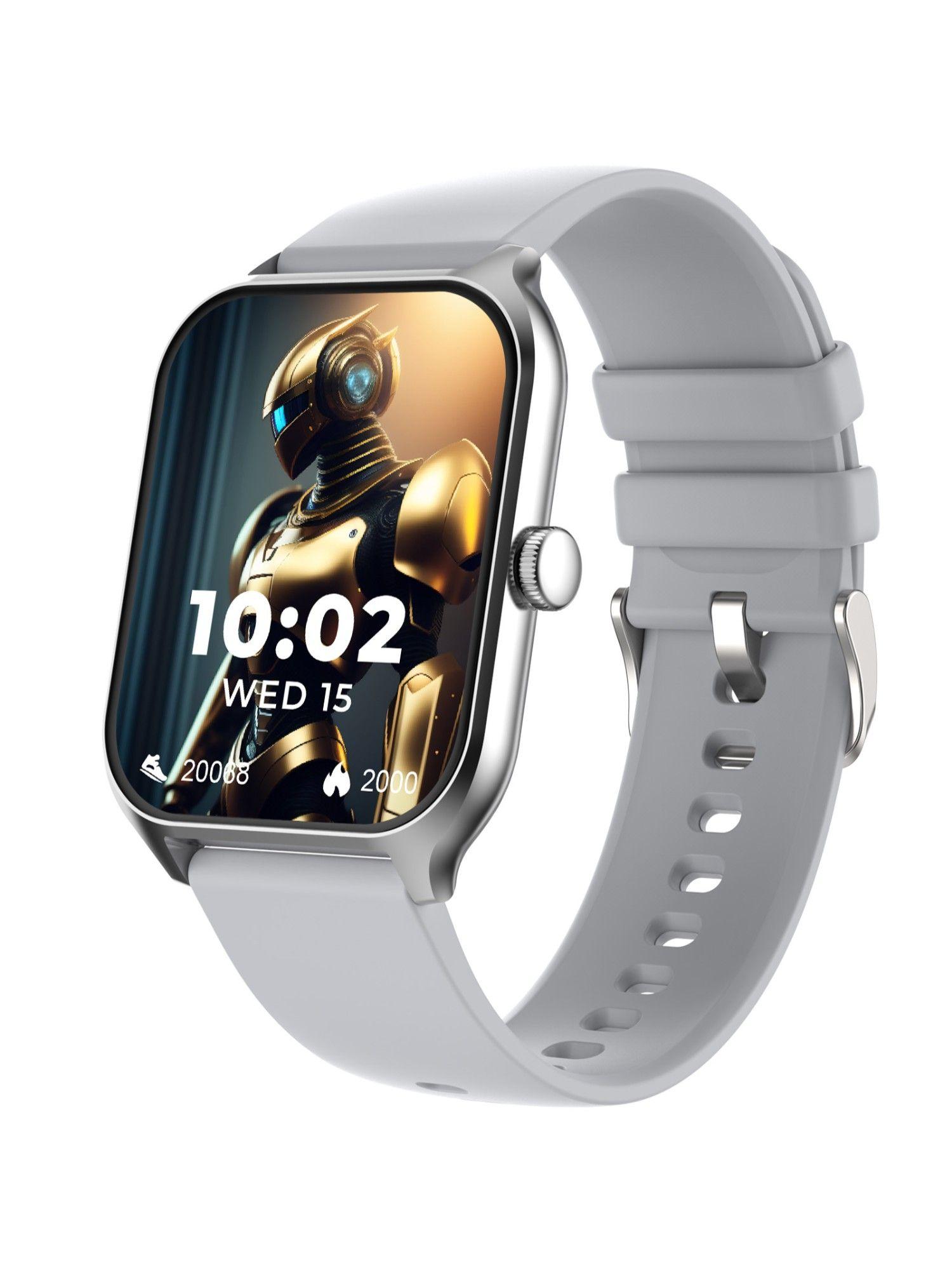 marv sense 1.96'' hd display bluetooth calling smartwatch - silver