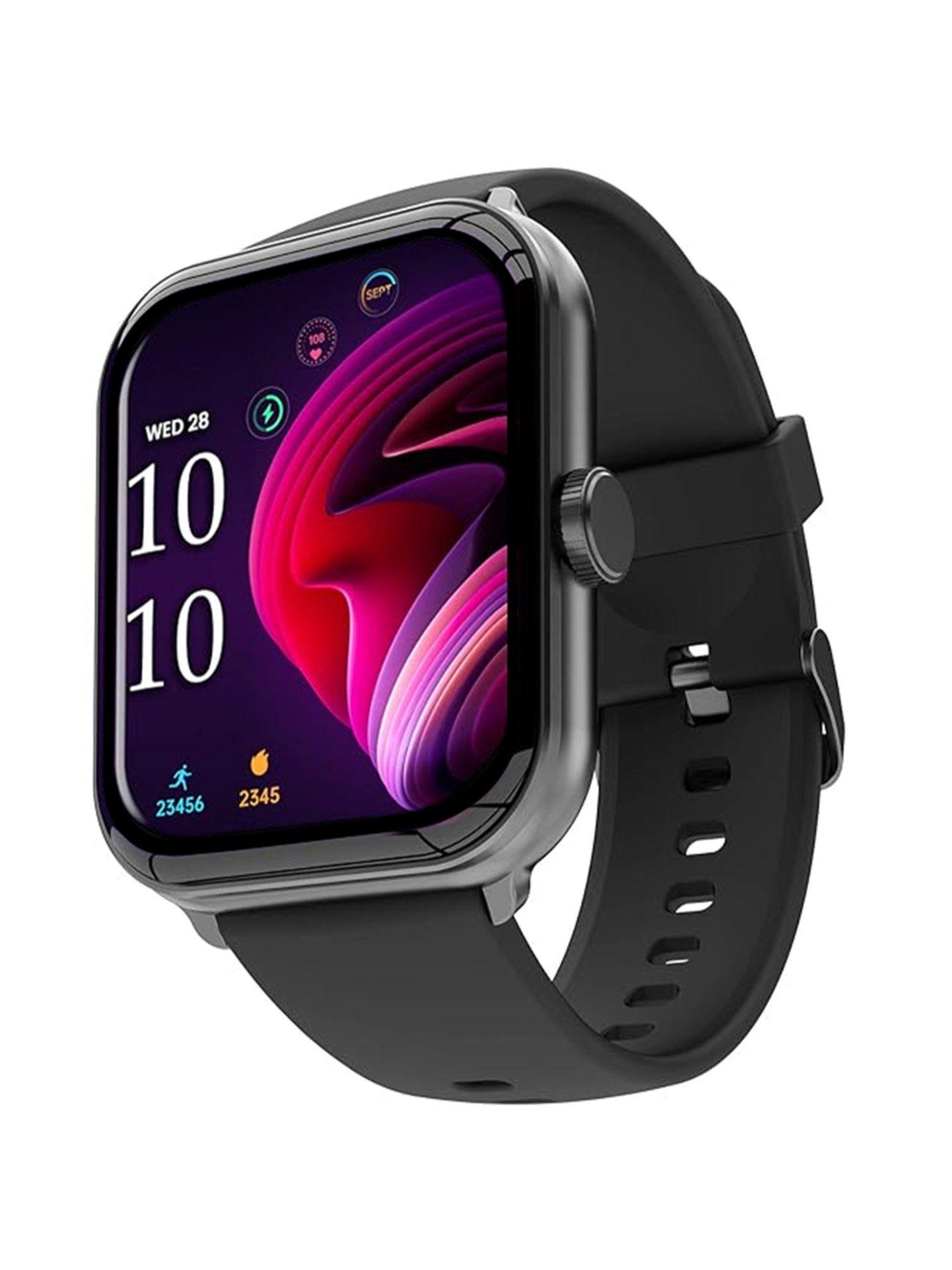 marv super 2.0" (5.08 cm) hd screen 240*285px one-tap bt 5.1 calling smartwatch (black strap)