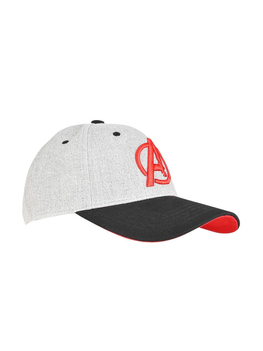 marvel boys pure cotton grey & red printed visor cap