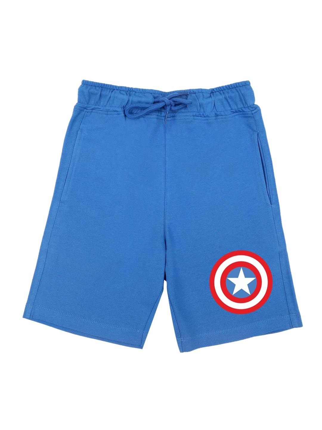 marvel by wear your mind boys blue captain america shorts