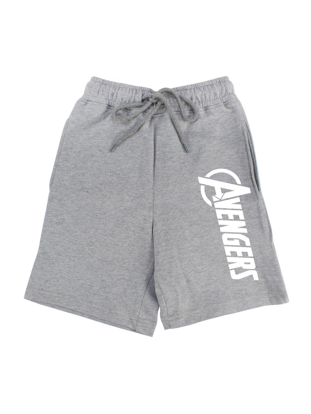 marvel by wear your mind boys grey avengers solid shorts