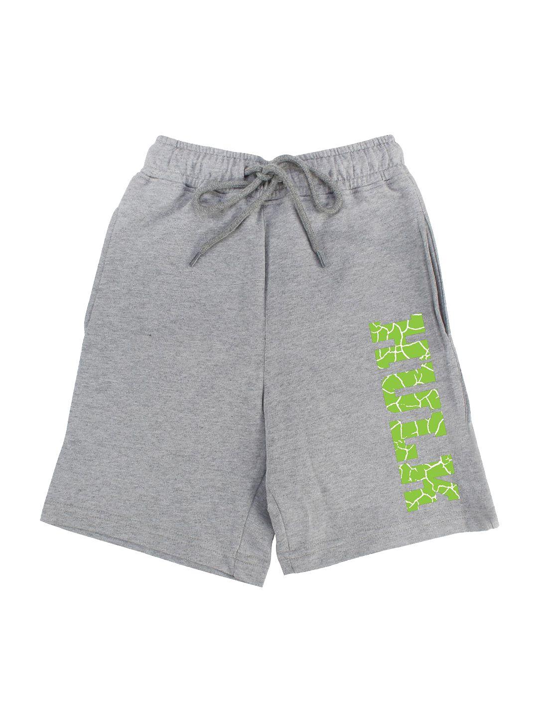 marvel by wear your mind boys grey graphic print shorts