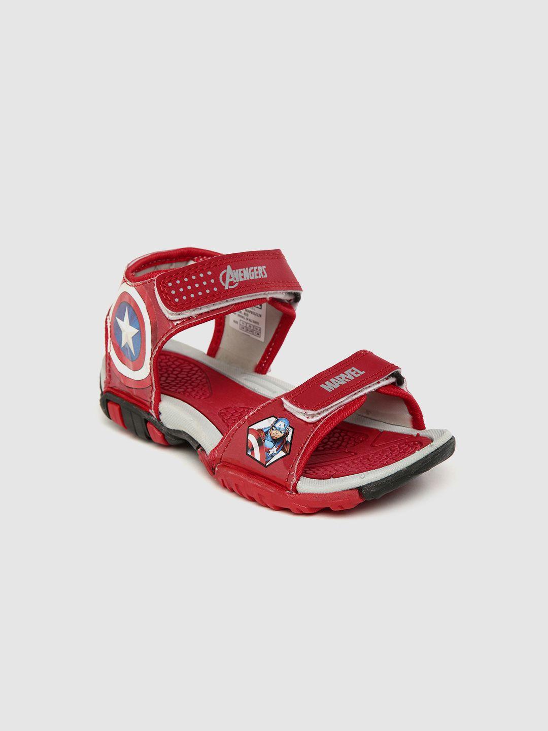 marvel boys captain america printed sports sandals