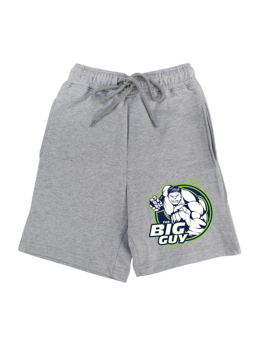 marvel by wear your mind boys grey printed hulk shorts