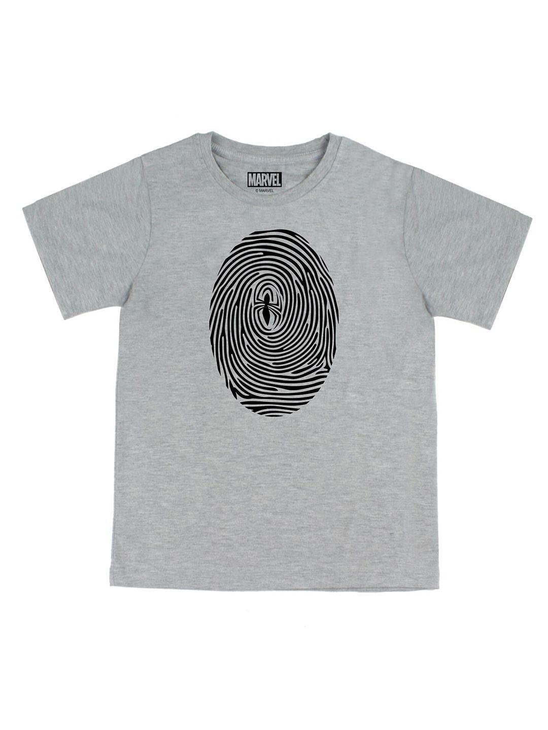 marvel by wear your mind boys grey printed t-shirt