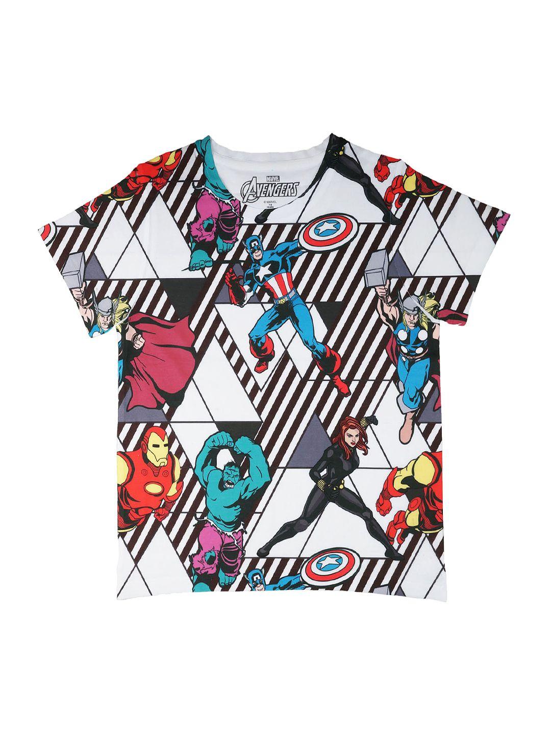 marvel by wear your mind boys multicoloured printed round neck t-shirt