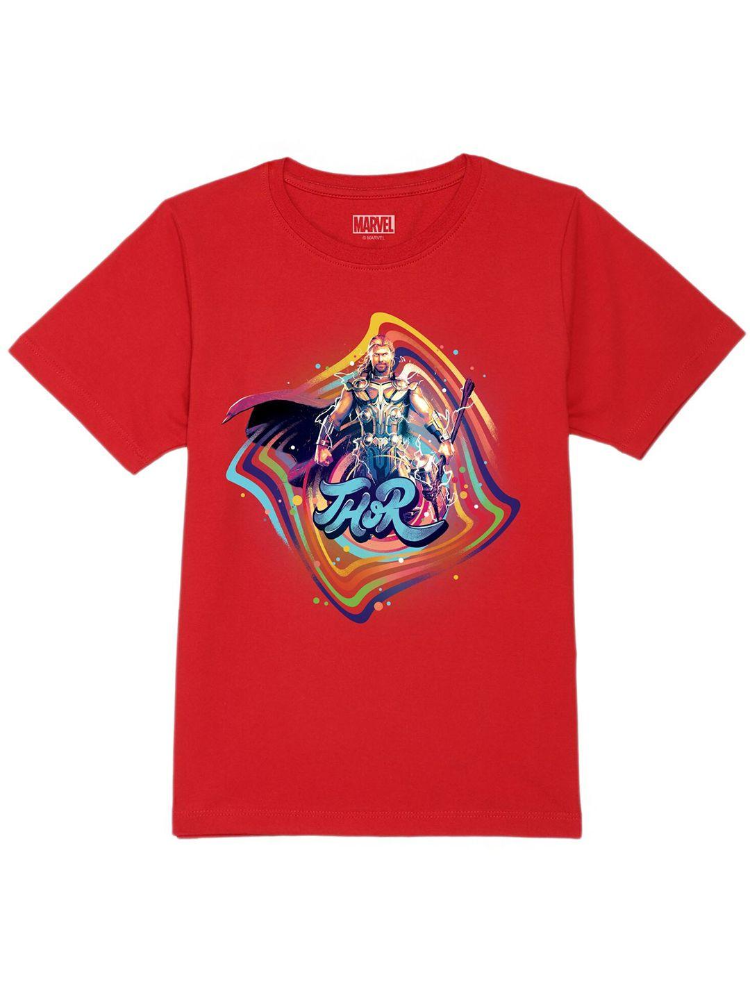 marvel by wear your mind boys red applique t-shirt