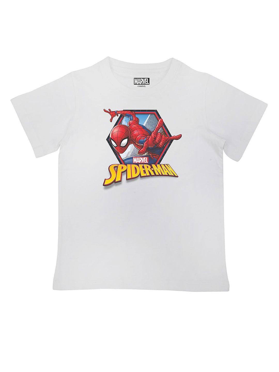 marvel by wear your mind boys white na printed t-shirt na