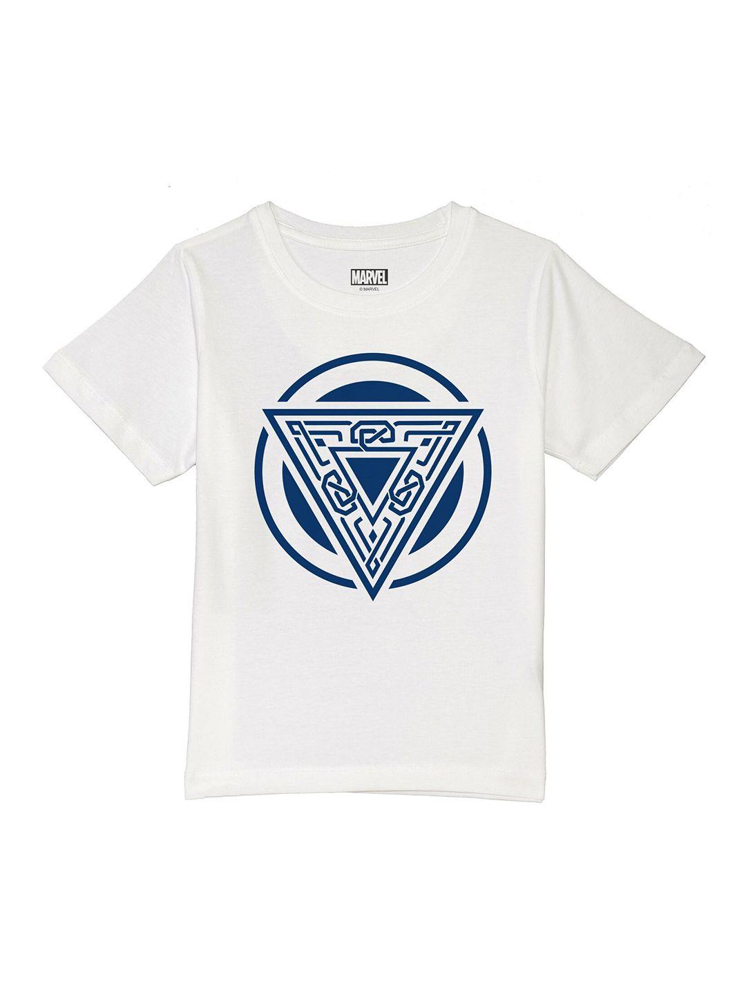 marvel by wear your mind boys white printed t-shirt
