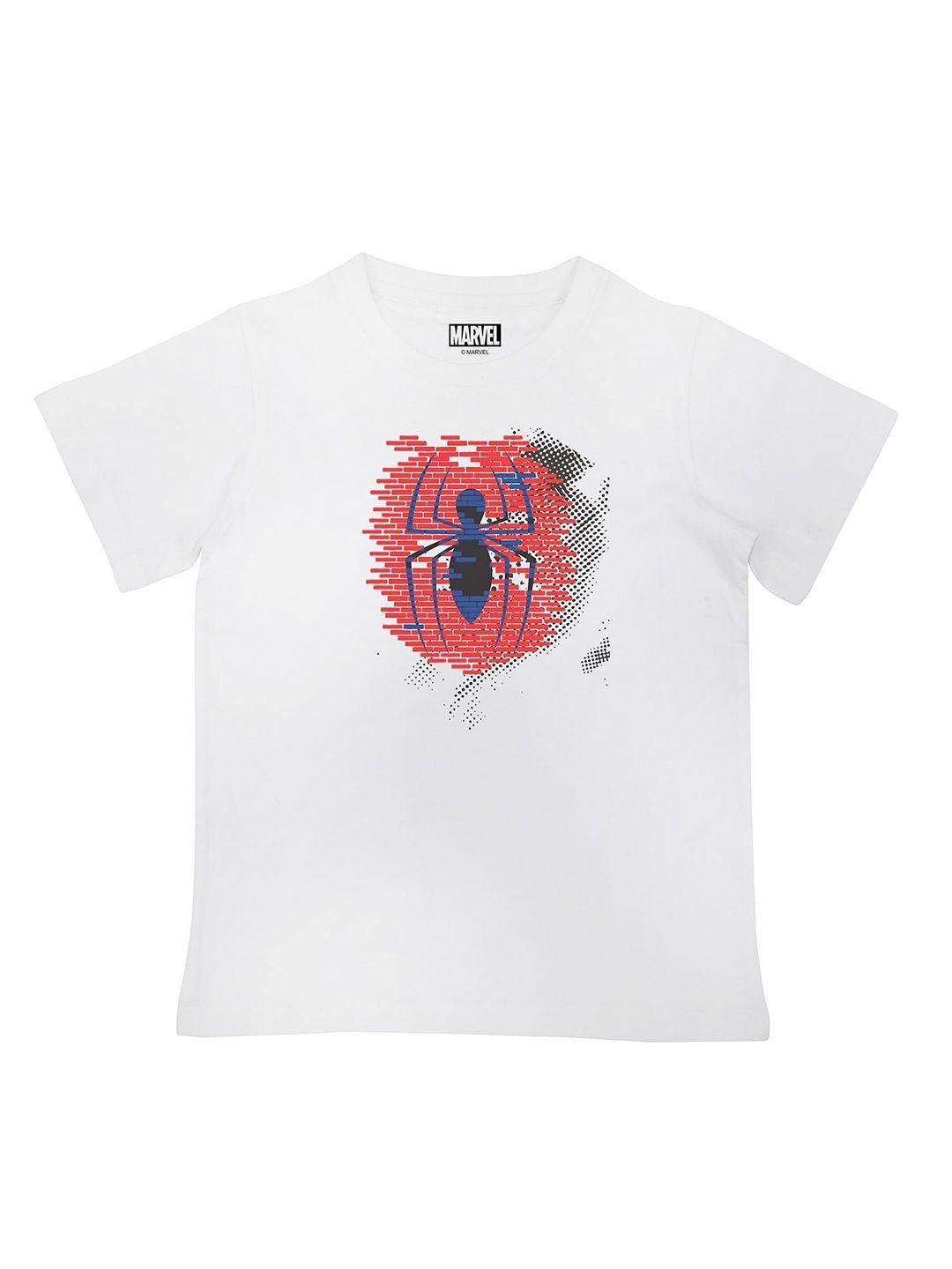 marvel by wear your mind boys white printed t-shirt