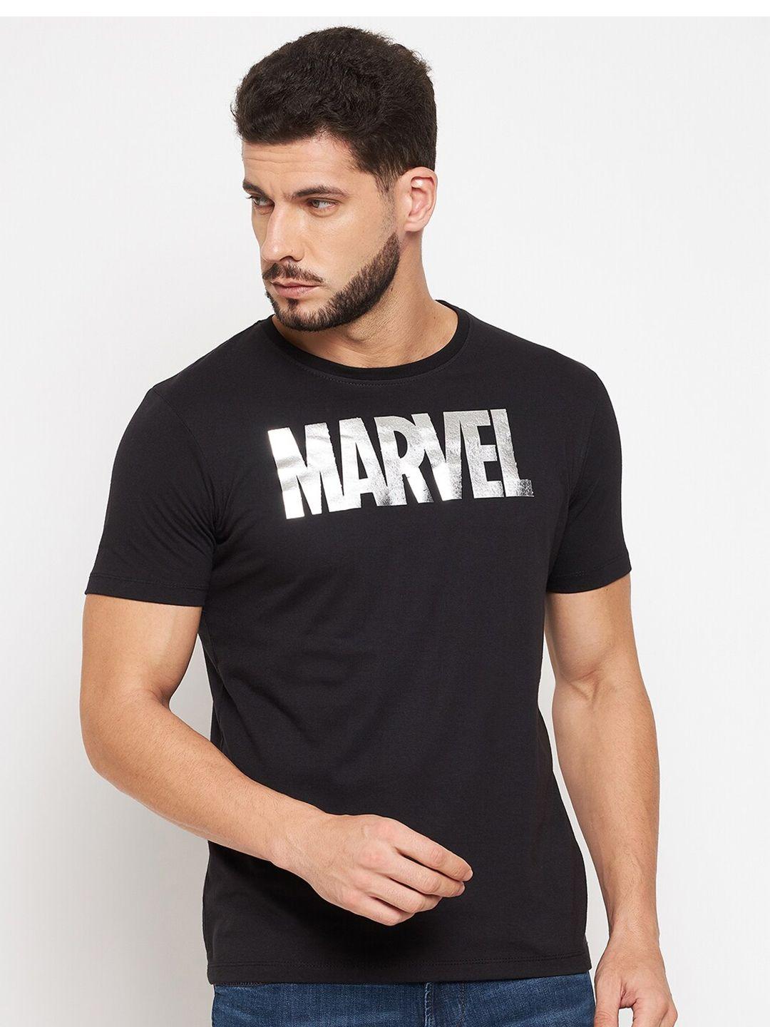 marvel by wear your mind men typography printed pure cotton t-shirt