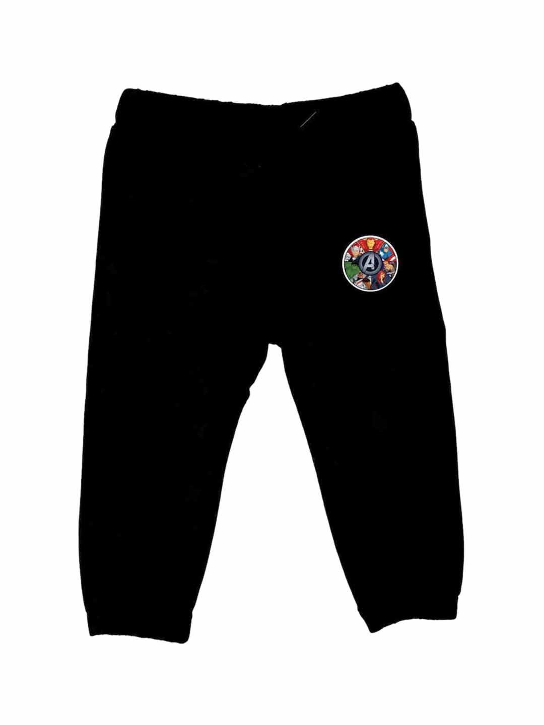 marvel by wear your mind unisex black solid stright-fit joggers