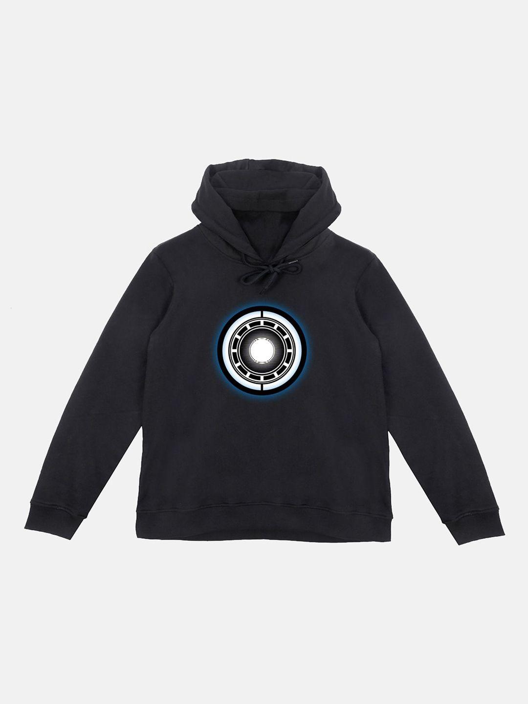 marvel by wear your mind unisex kids black printed sweatshirt