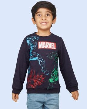 marvel-heroes print print sweatshirt