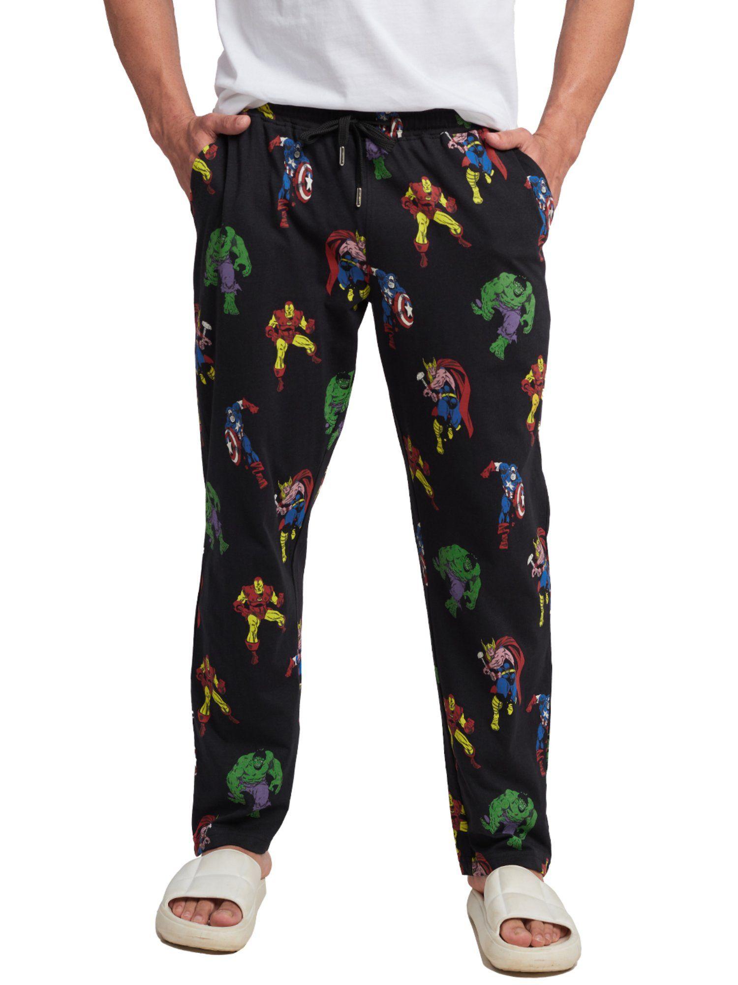 marvel mcu heroes pyjamas for men black