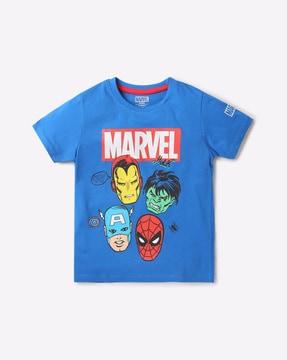 marvel print round-neck t-shirt