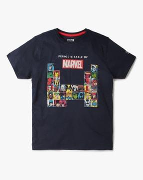 marvel print round-neck t-shirt