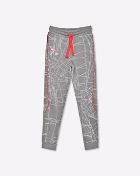 marvel spider-man print sweatpants with insert pockets