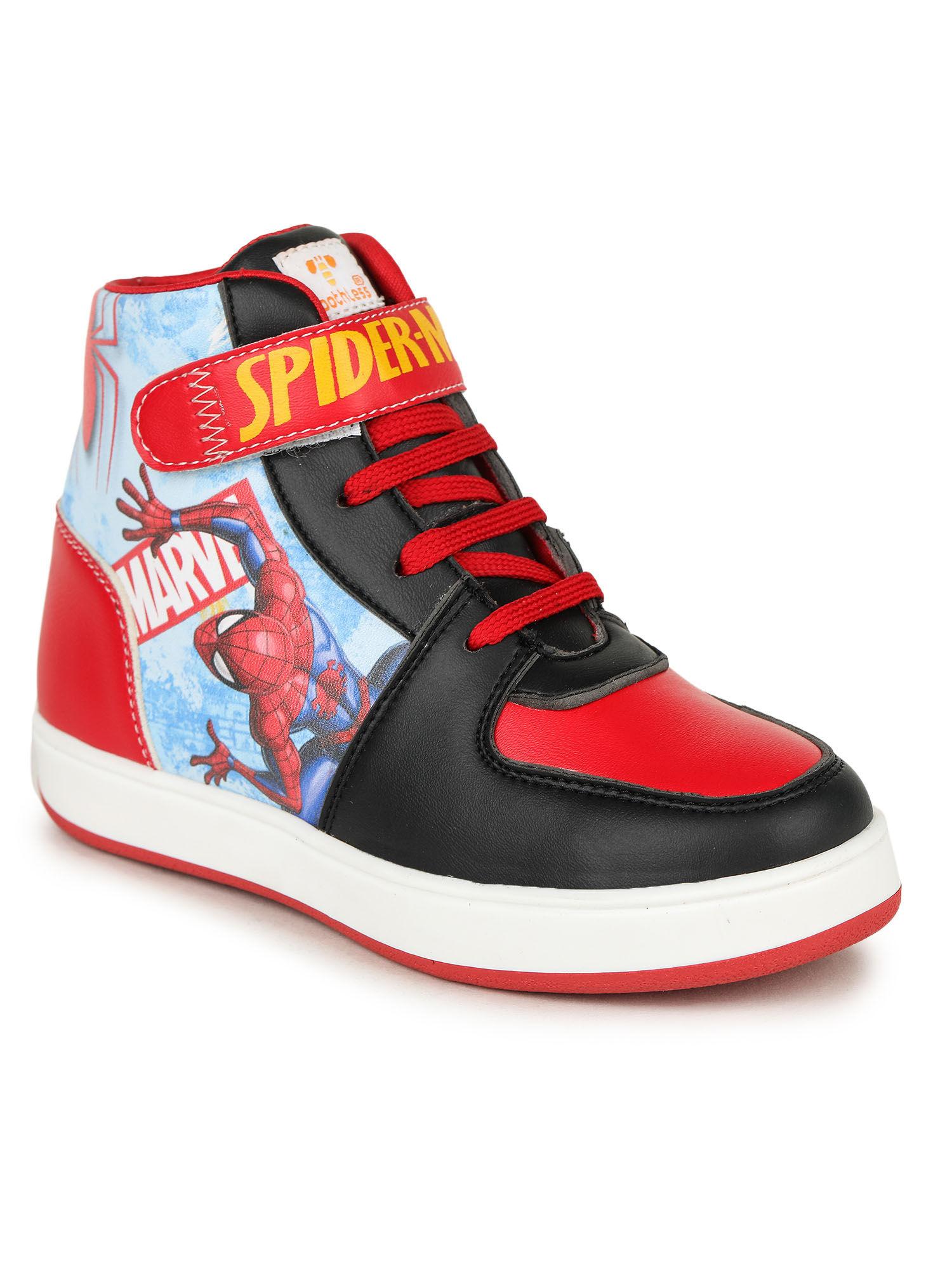marvel spiderman by kids boys red sneakers