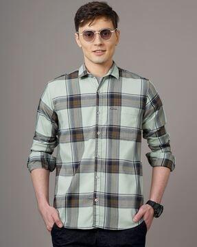 marvy checked shirt with patch pocket