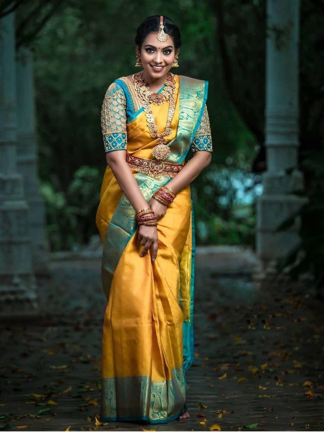 marziyaa woven design zari silk cotton banarasi saree