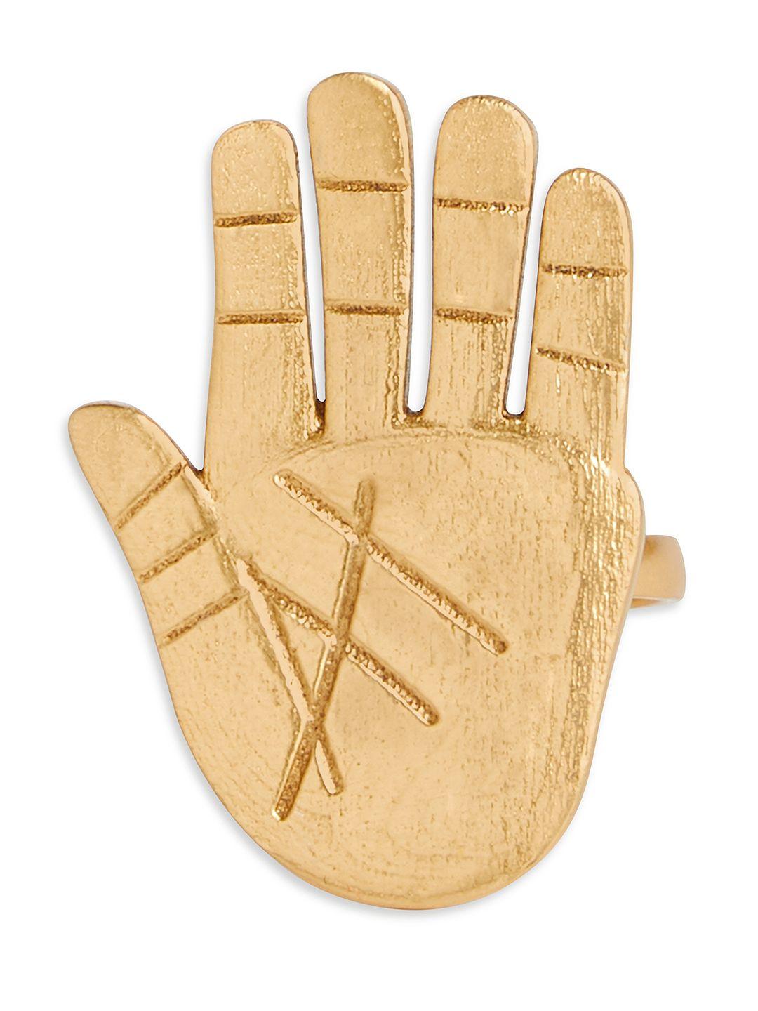 masaba gold-plated adjustable finger ring