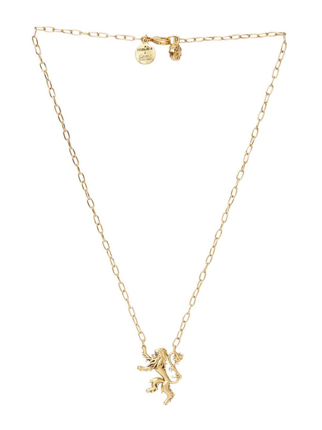 masaba gold-plated got the house of lannister chain