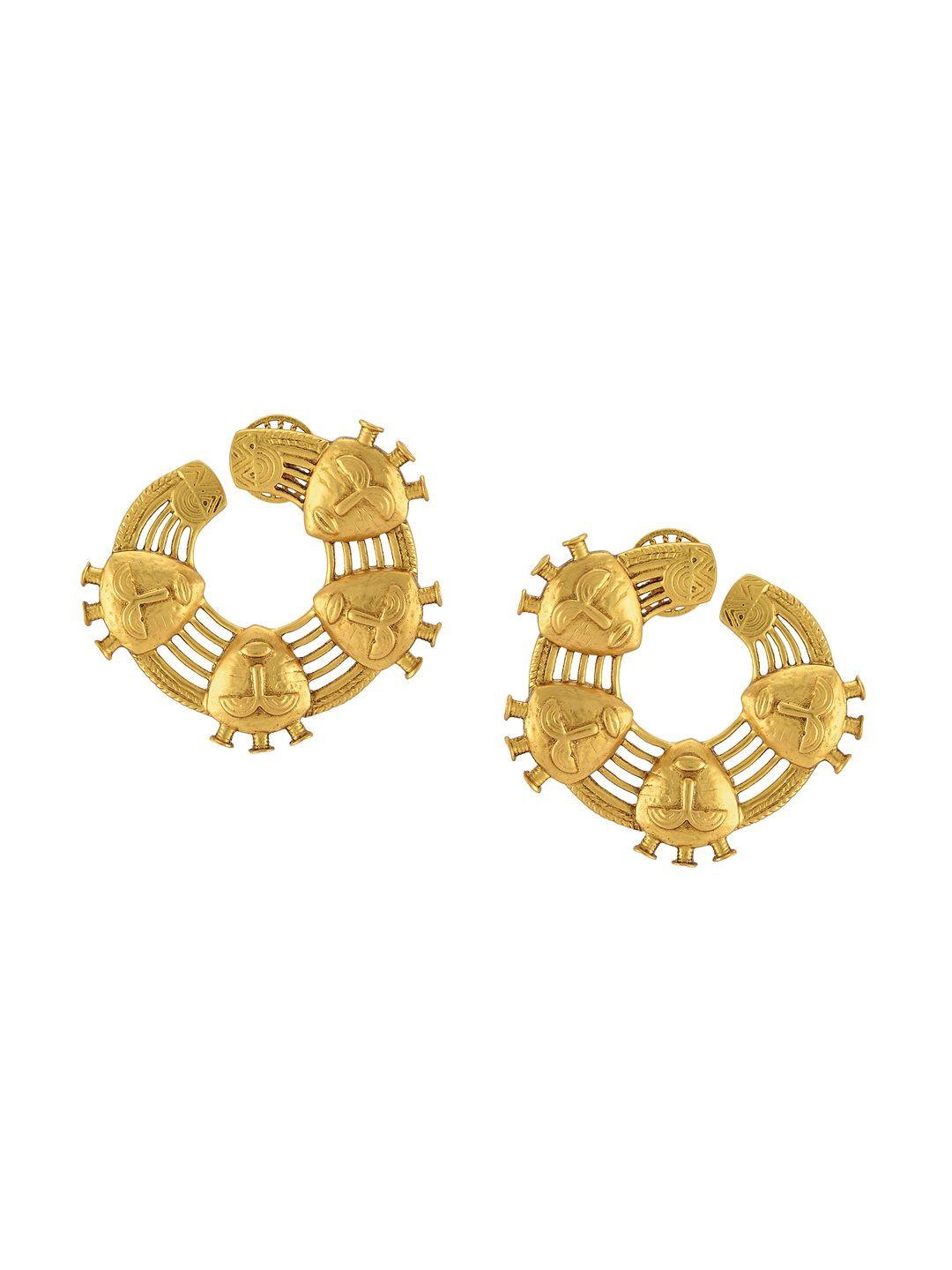 masaba gold-toned contemporary studs earrings