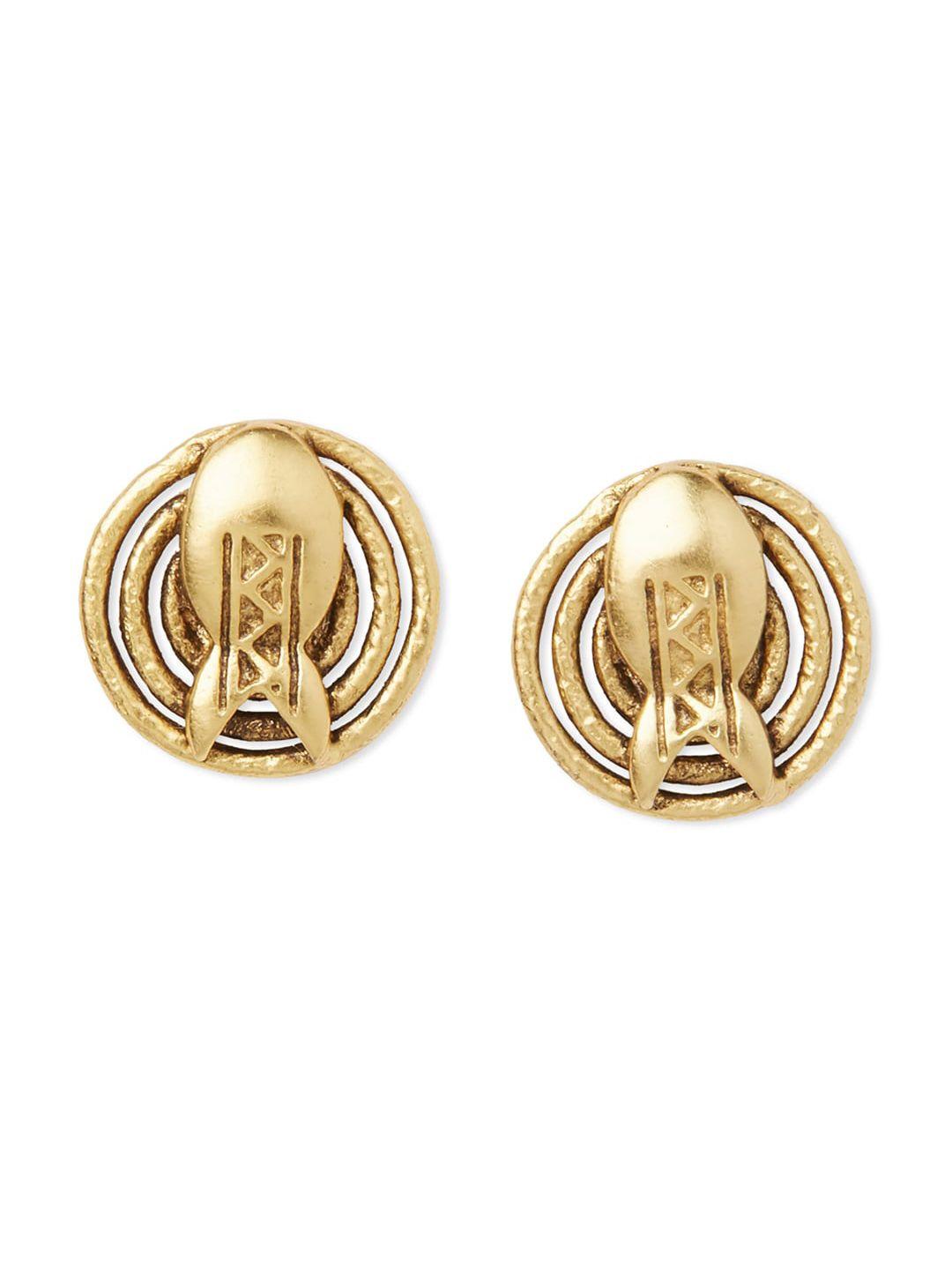 masaba gold-toned contemporary studs earrings