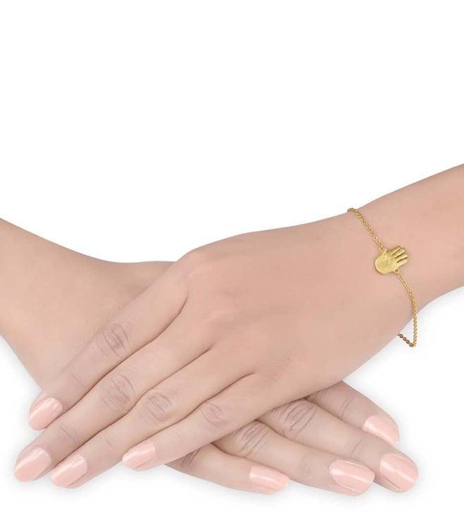 masaba palm gold plated flexible fit bracelet