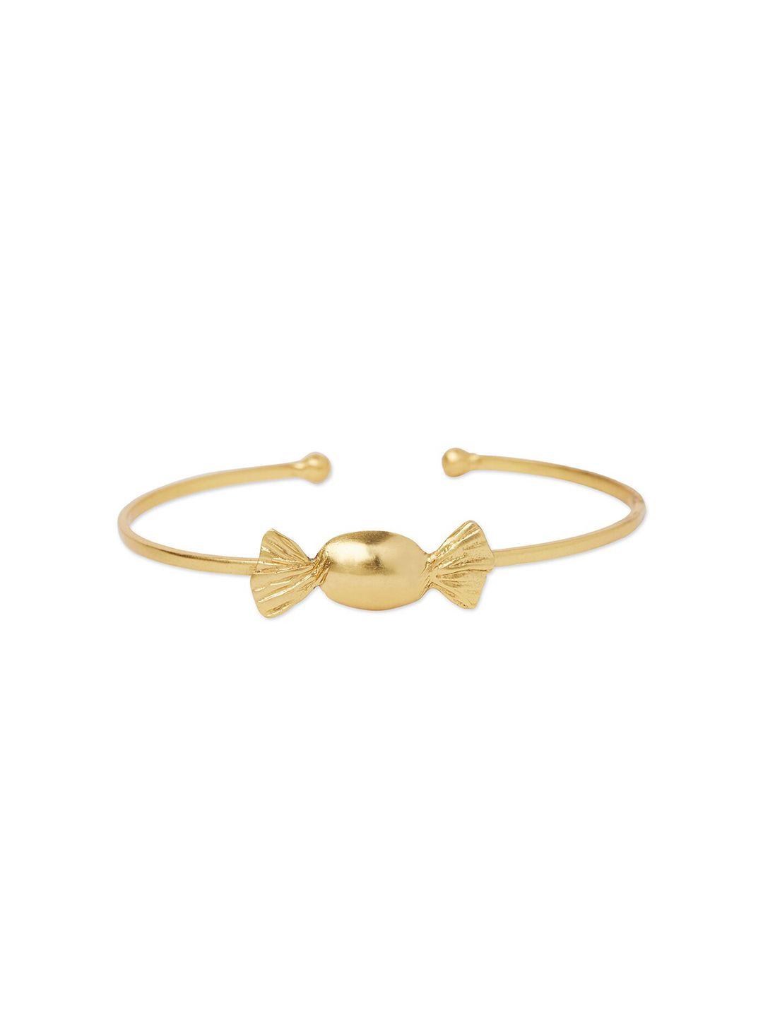 masaba women gold-toned & gold-plated cuff bracelet