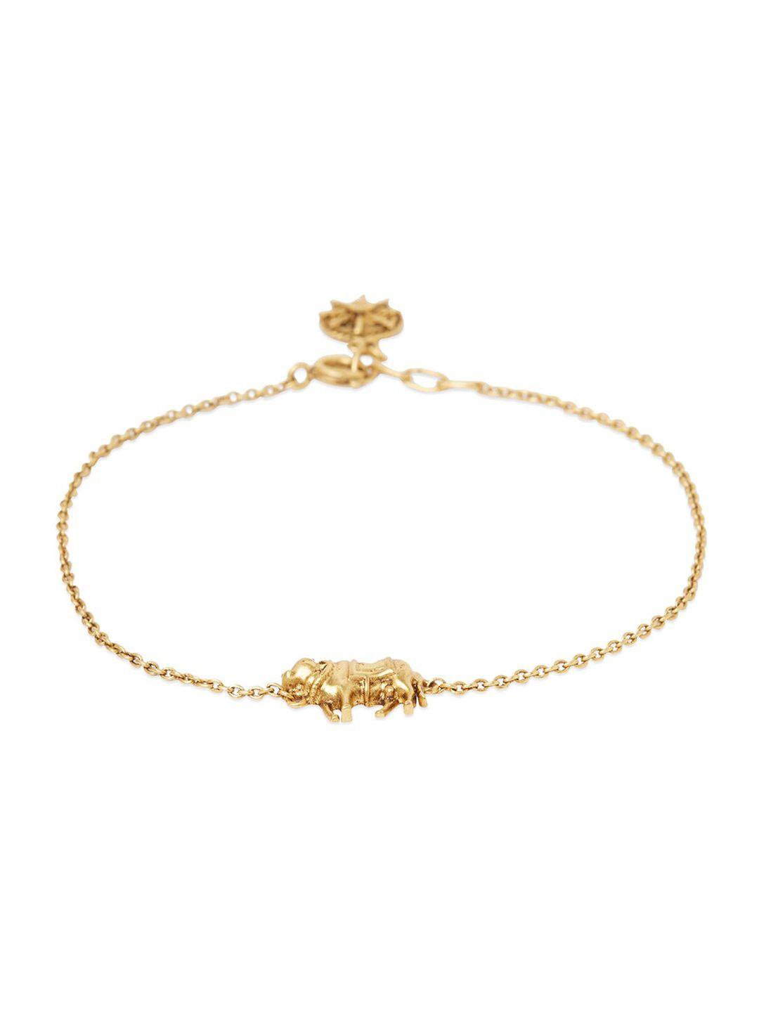 masaba women gold-toned antique gold-plated link bracelet