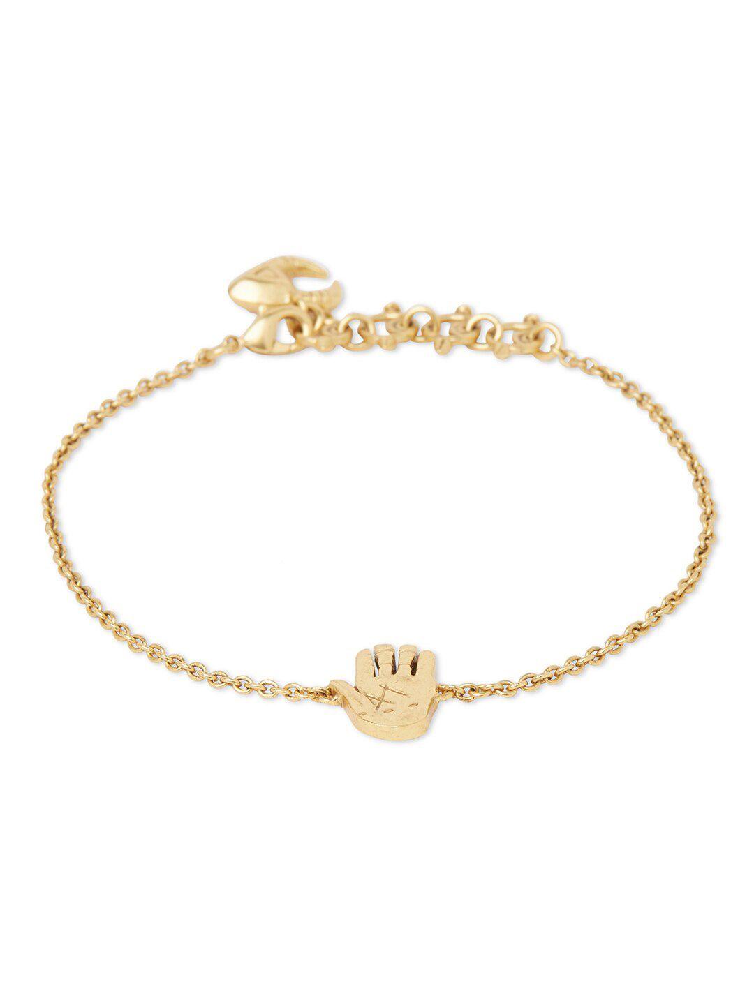 masaba women gold-toned gold-plated link bracelet