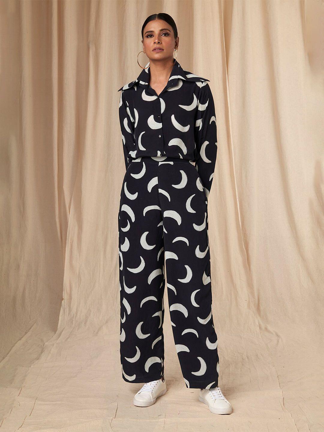 masaba women printed shirt with trousers
