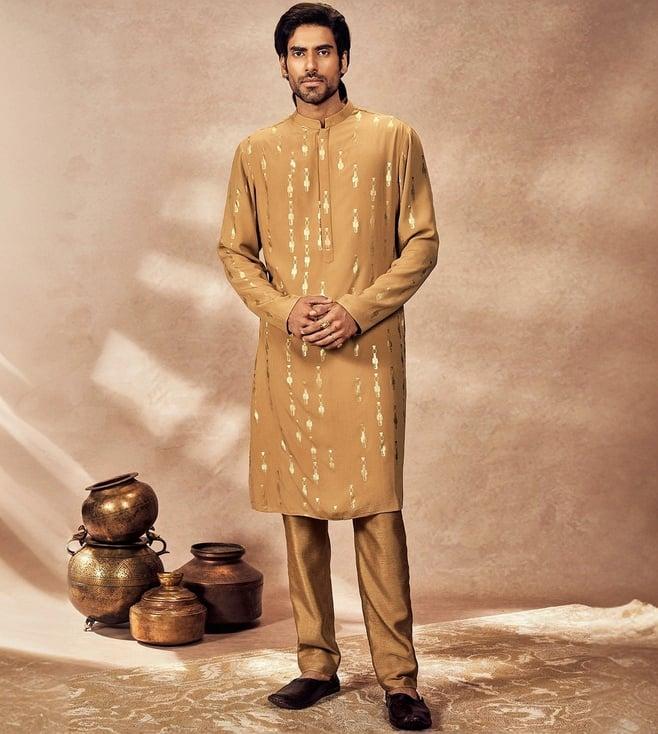 masaba beige tribal pillar kurta with pant