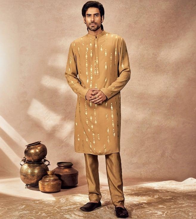 masaba beige tribal pillar kurta