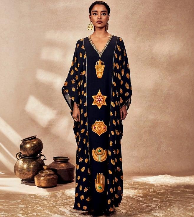 masaba black trinkets kaftan