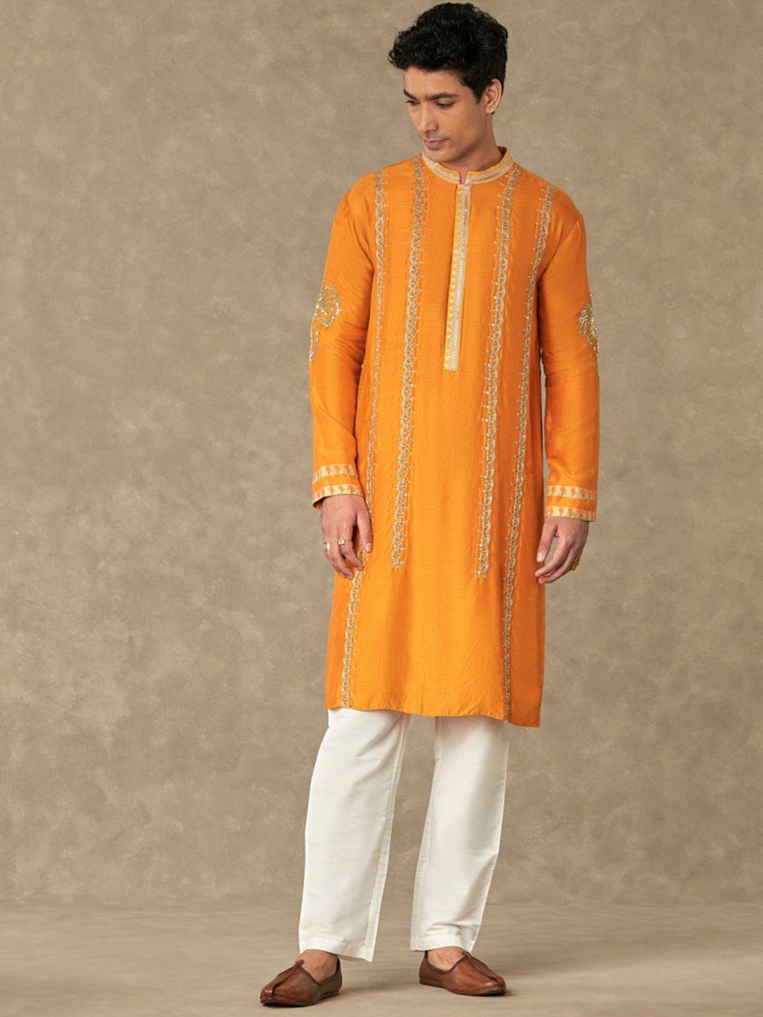 masaba embellished sequenced mandarin collar kurta